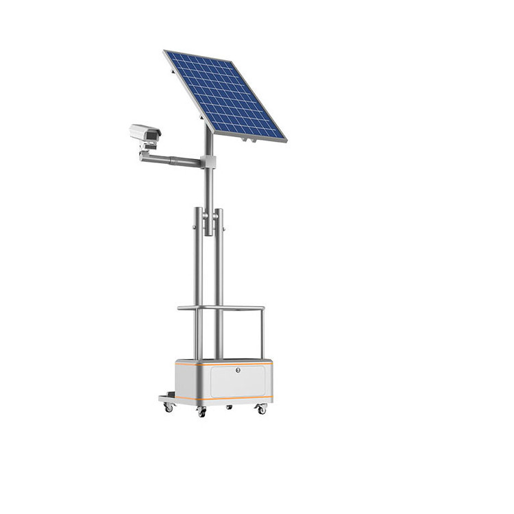 Mobile Sentry Surveillance Construction Site Monitor Cctv Camera Solar Mobile Trailer