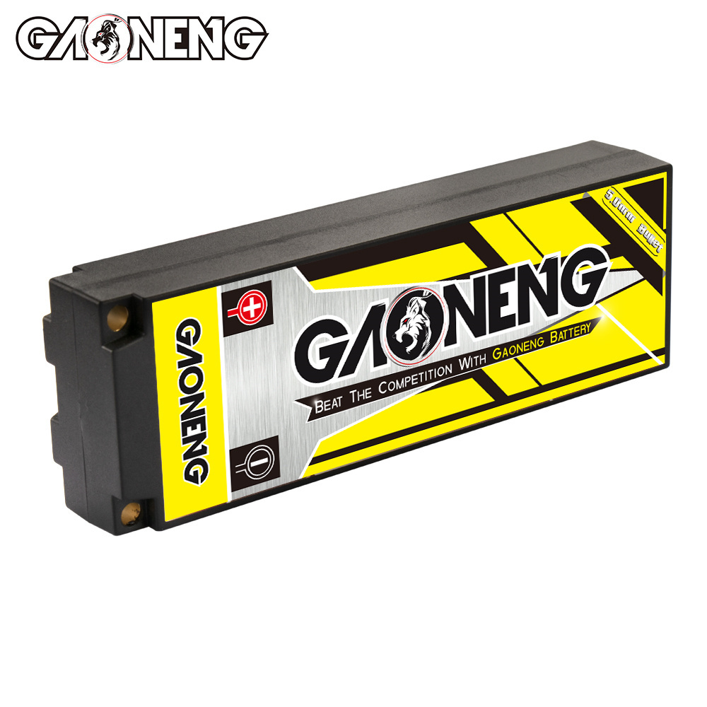 GNB GAONENG 6500MAH 2S 7.4V 160C LCG Hard Case 5.0mm Bullet Built-in RC LiPo Battery for 1:10 1/10 Scale RC Racing Car Boat