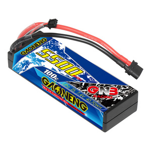 GNB GAONENG 5500MAH 2S 7.4V 100C 200C Cabled Hard case XT60 RC LiPo Battery RC Car Baot 1:10 1/10 updated from 5000MAH 5200MAH