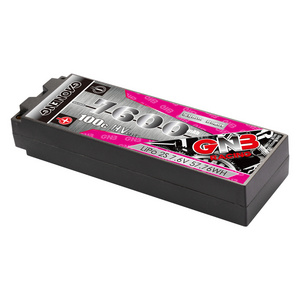 GNB GAONENG 7600MAH 2S HV 7.6V 100C RC LiPo Battery Racing Car Hard Case 5mm 5.0mm bullet 1:10 1/10 scale LiHV High Voltage