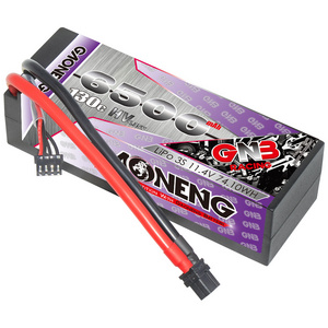 GNB GAONENG 6500MAH 3S HV 11.4V 130C XT60 RC LiPo Battery Cabled Hard Case for 1/8 1/10 RC Racing Car Boat RC Hobby