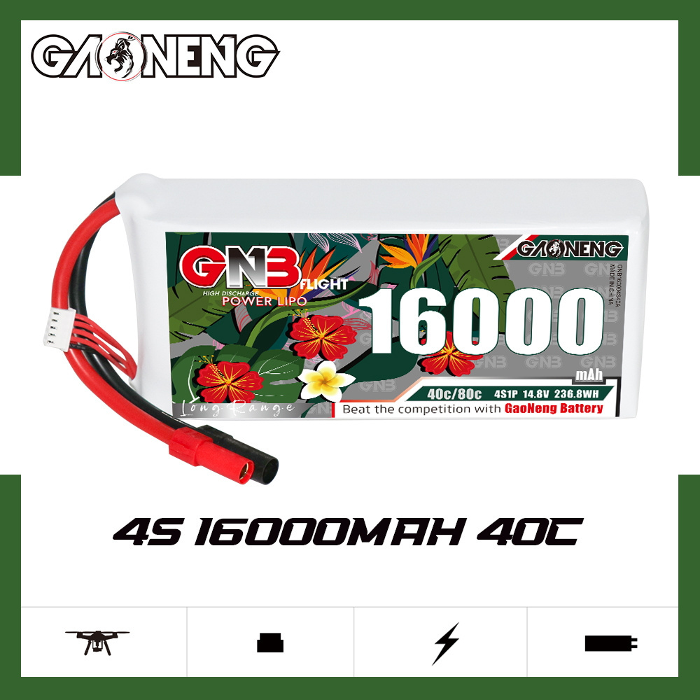 GAONENG GNB 4S 14.8V 16000mAh 40C 80C XT150 RC LiPo Battery Large Scale Drone Agriculture Quadcopter Aircraft UAV RC Truck Quads