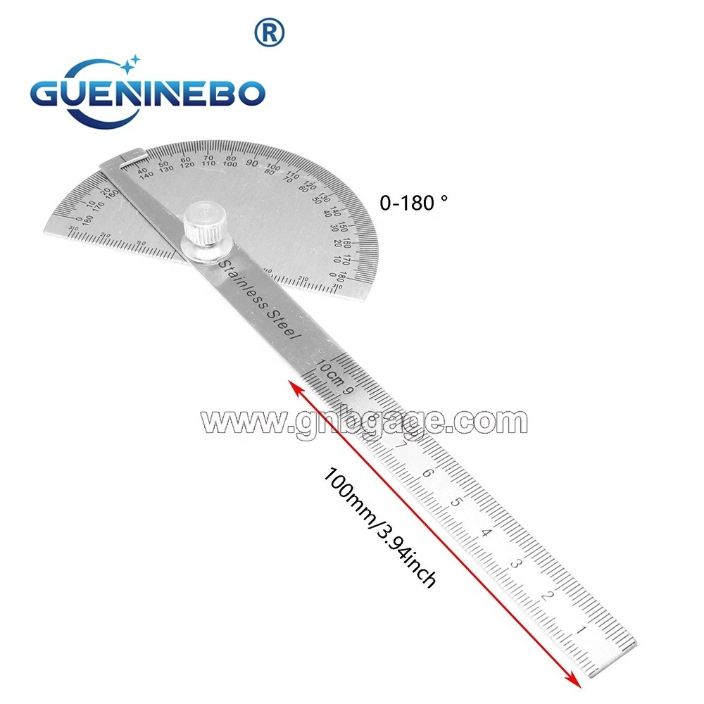 100MM PLATE TYPE PROTRACTOR 0-180 Degree