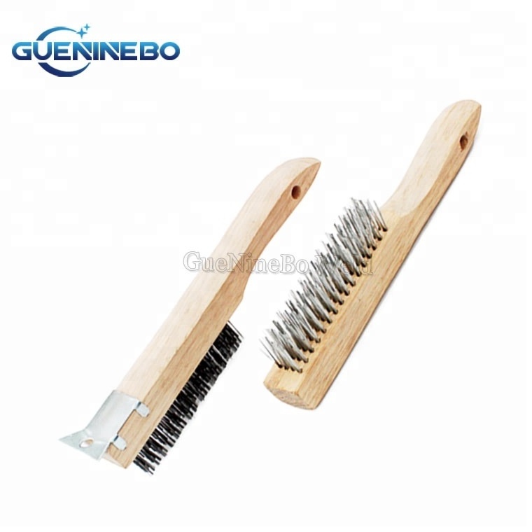 GNBWB-06 Wooden Handle Stainless Steel Wire Brush