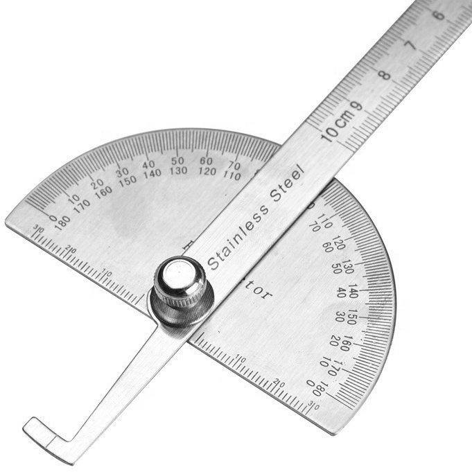 100MM PLATE TYPE PROTRACTOR 0-180 Degree