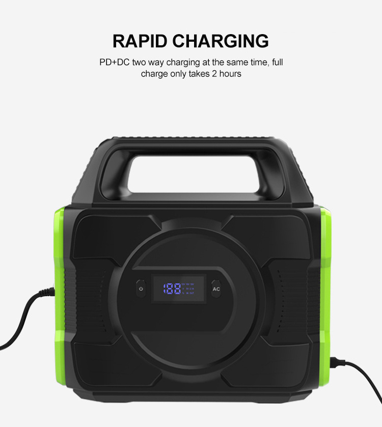 Portable Power Station Outdoor 300W Multi-functional mobile charging station lithium ion storage battery for Emergency power