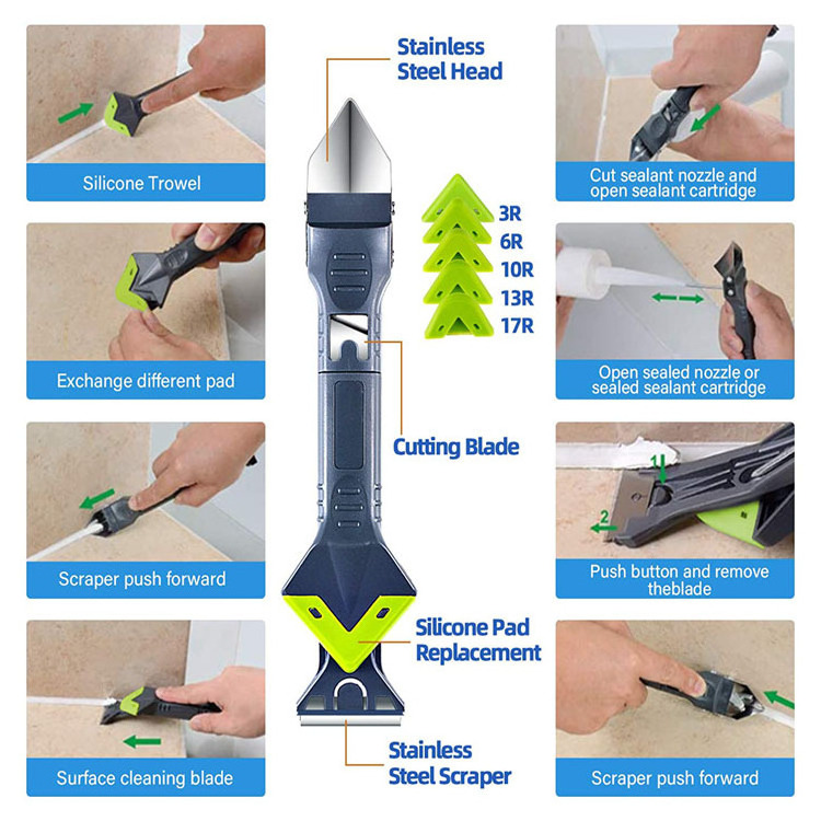 Silicone Sealing Tool set Silicone sealant nozzle remover Silicone caulking tool