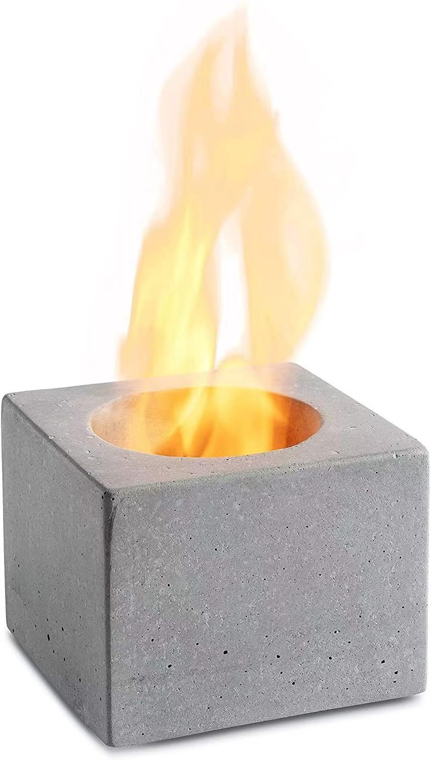 Desktop Small Fire Pit Portable Fire Pits Bowl Cement Ethanol Burning Table Top Fireplace