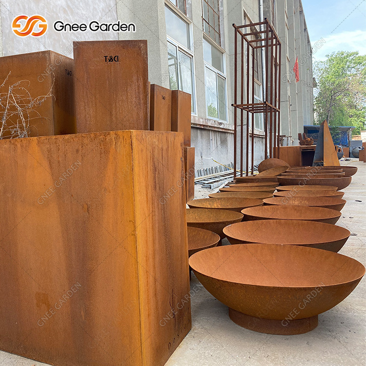 corten fire pit propane steel bowls for fire pits corten steel