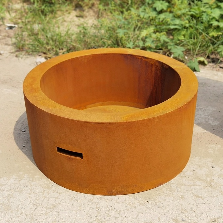 Decorative Modern Design Propane Fire Pit Table Gas Outdoor Corten Steel Fire Pit Nature Gas