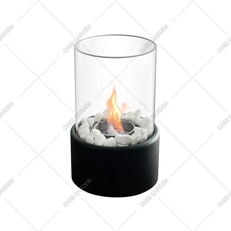 Gnee New Design Portable ethanol Fireplace S'mores maker Concrete table top Fire Bowl Pot Fireplace Alcohol Table top Fire Pit