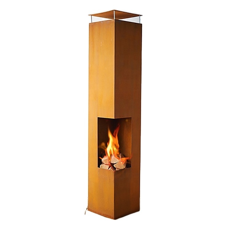 Stylish Hotel Use Chiminea GN-FP-501 Garden Warming Outdoor Corten Fire Pit