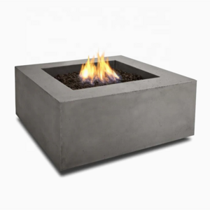 Outdoor Concrete Propane Gas Fire Pit Garden