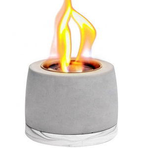 Concrete Tabletop Fire Pit Fire Bowl Mini Personal Fireplace for Indoor and Outdoor tabletop Firepit Tabletop