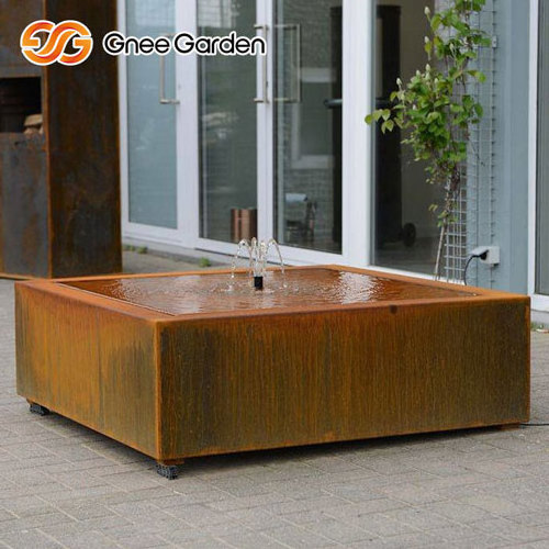 Outdoor Garden Backyard Water Feature Decoration Waterfall Corten Steel Water Fountain