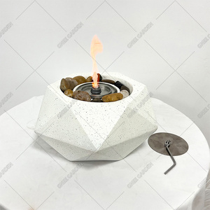 Concrete Alcohol Patio Table Top Ethanol Firepit Camping Outdoor Smokeless Modern Tabletop Bioethanol Fire Pit Bowl Fireplace