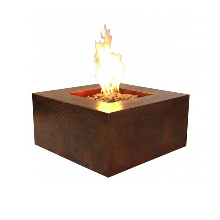 Outdoor Concrete Propane Gas Fire Pit Garden