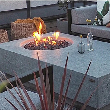 Modern design tabletop gas garten fire pit table