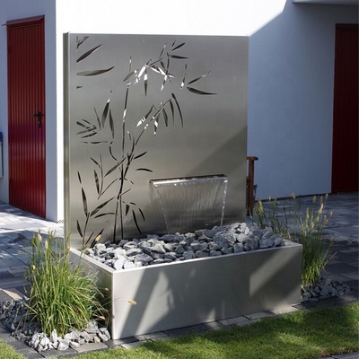 outdoor indoor stainless steel garden water fountain wall, pond water fall water features, water fall pool