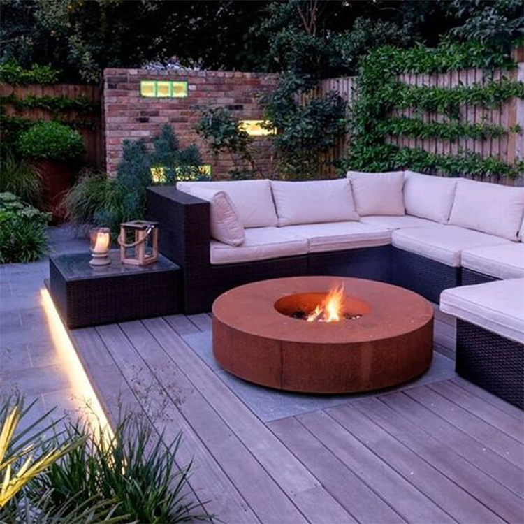 Outdoor Garden Customized Outdoor Round Fire Pit Table