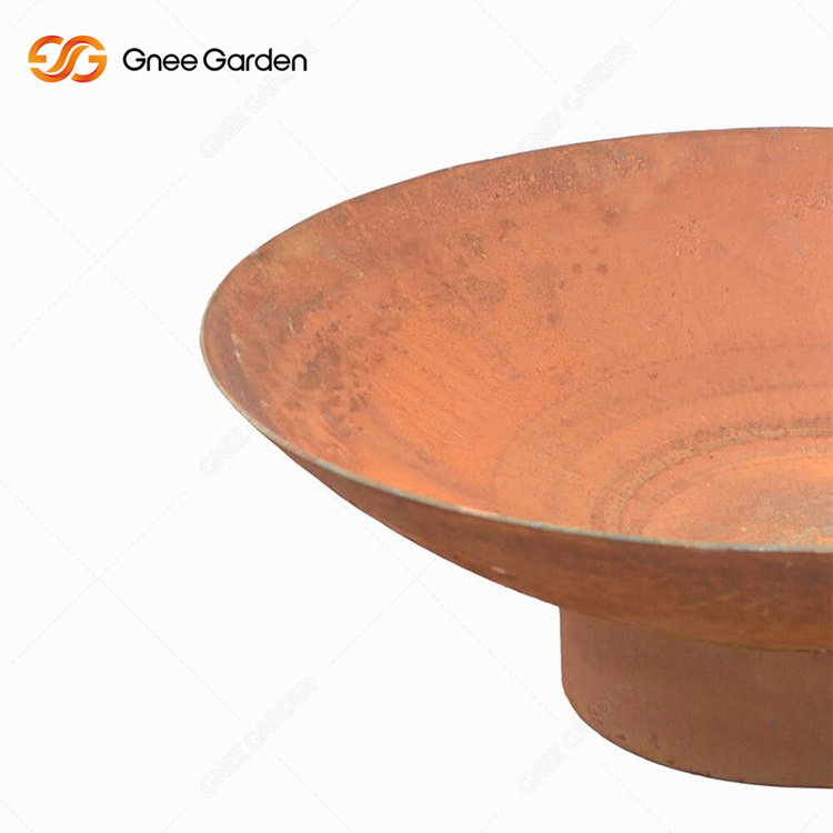 corten fire pit propane steel bowls for fire pits corten steel