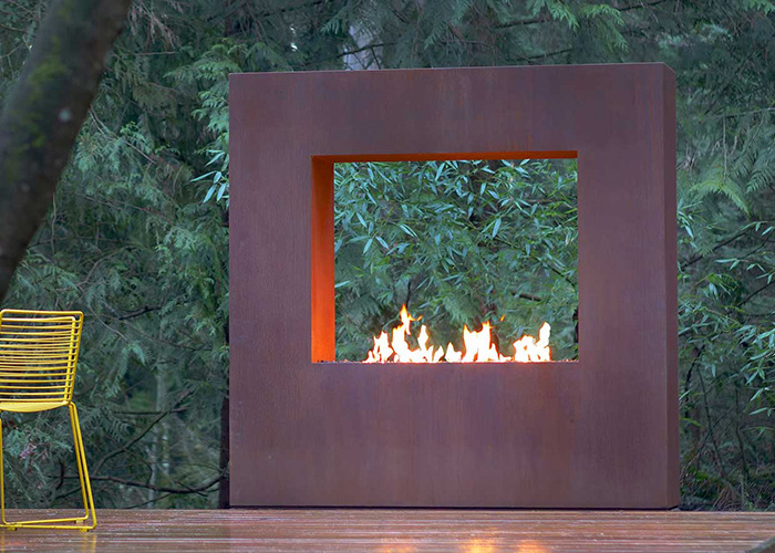 Corten Metal Fireplace Accessories/corten Steel Fireplace Table Outdoor