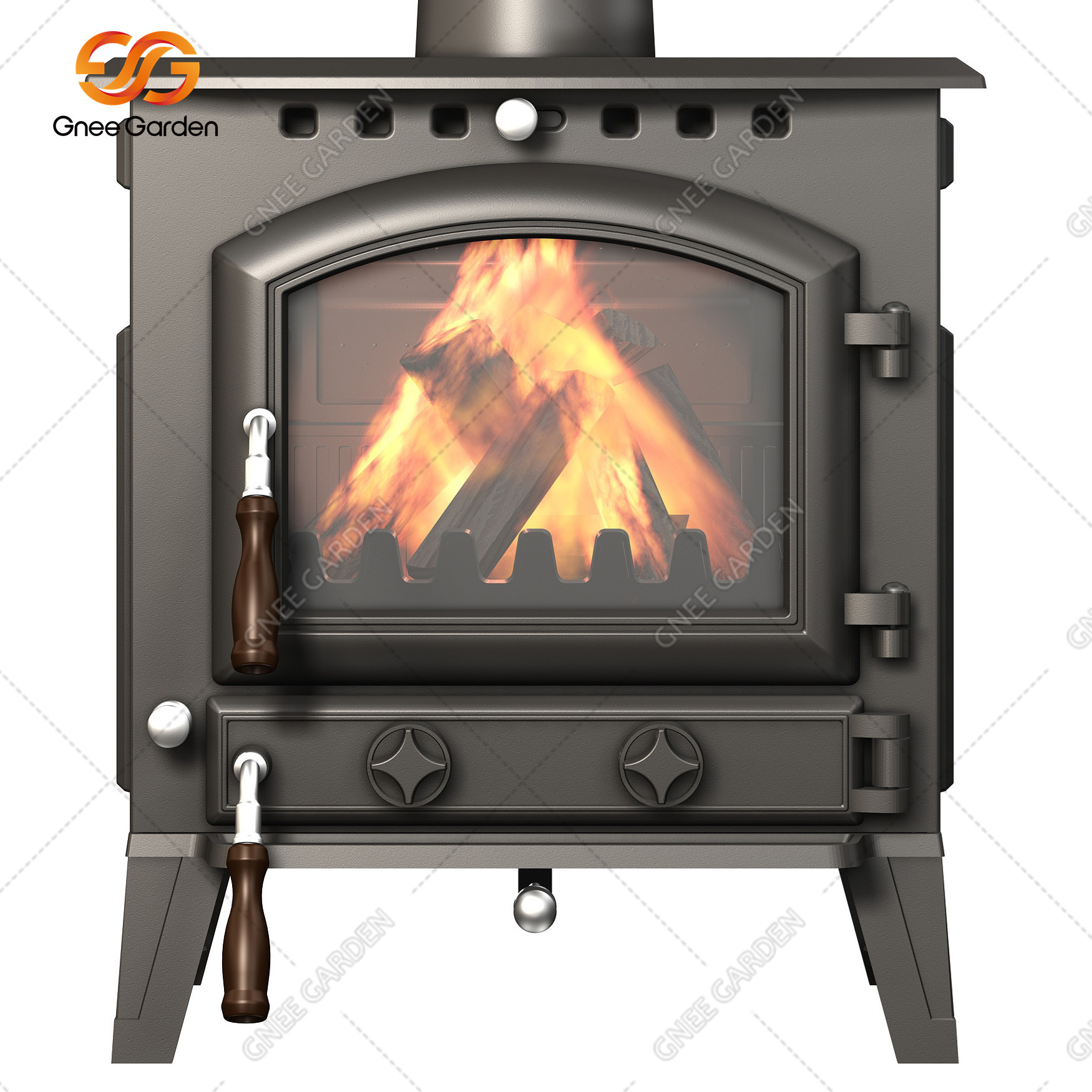 Eco design stove 2023 wood fireplace indoor cast iron stove wood burning smokeless stove