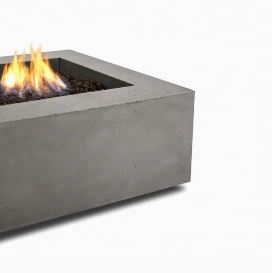 Outdoor Concrete Propane Gas Fire Pit Garden