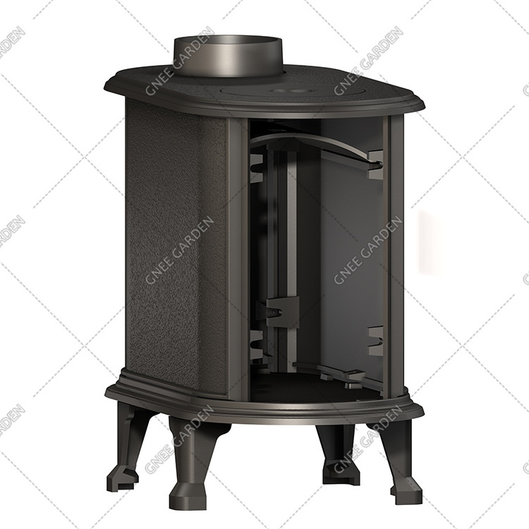 Chinese cast iron wood stove wood burning stove indoor modern smokeless wooden stove