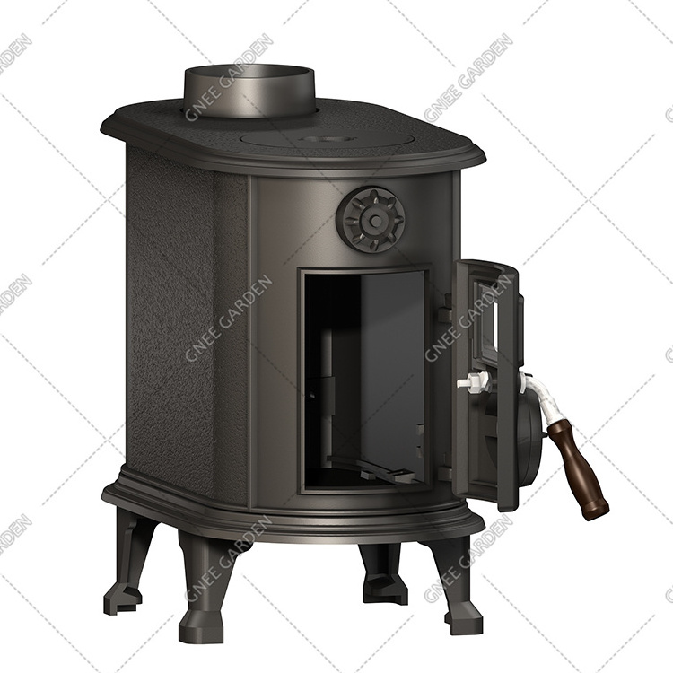 Chinese cast iron wood stove wood burning stove indoor modern smokeless wooden stove