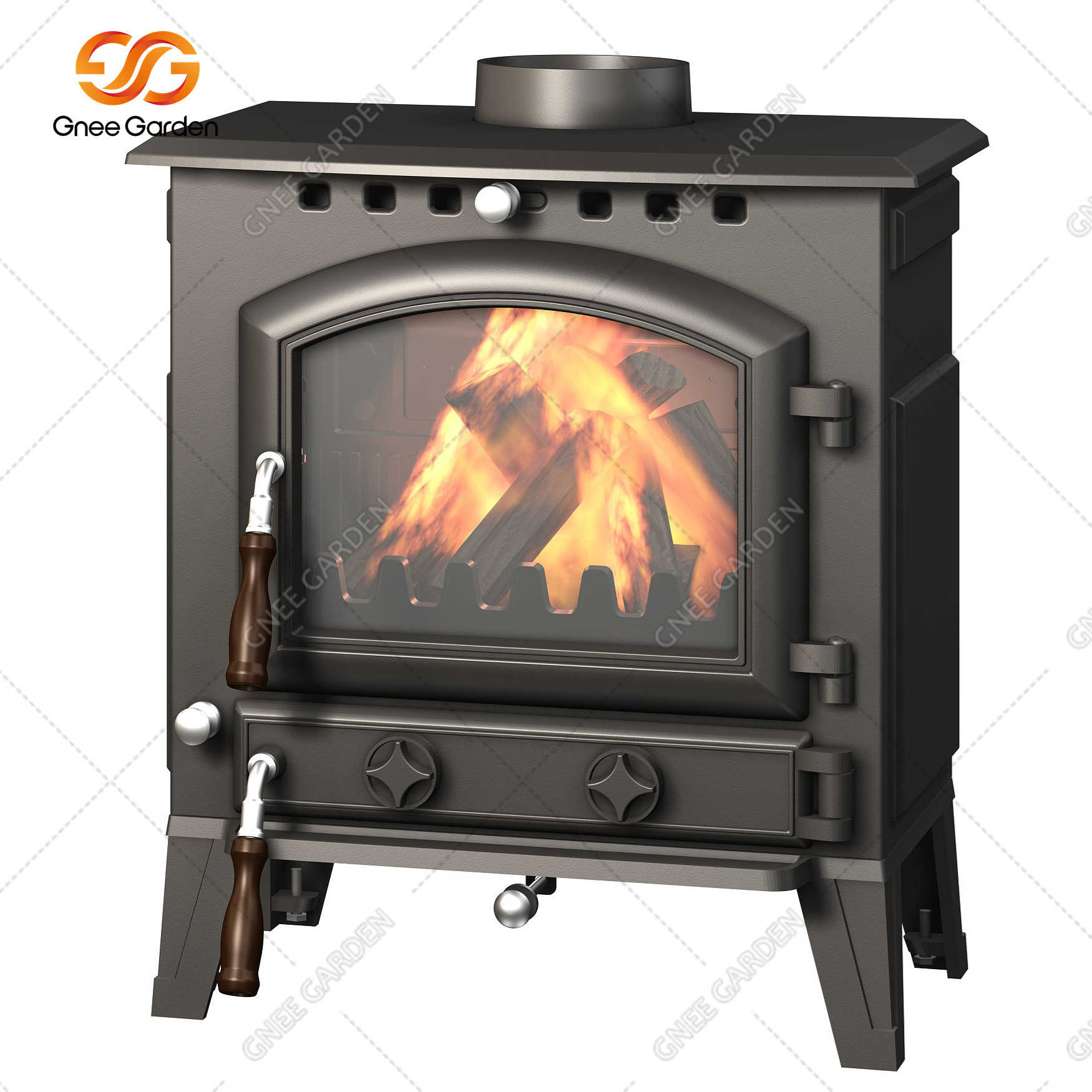 Eco design stove 2023 wood fireplace indoor cast iron stove wood burning smokeless stove