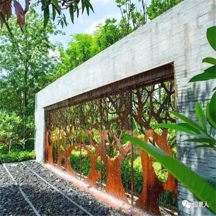 Decorative laser cut corten outdoor indoor garden art modern design corten steel screens