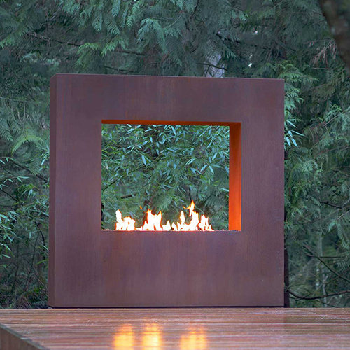 Corten Metal Fireplace Accessories/corten Steel Fireplace Table Outdoor