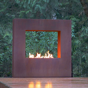 Corten Metal Fireplace Accessories/corten Steel Fireplace Table Outdoor