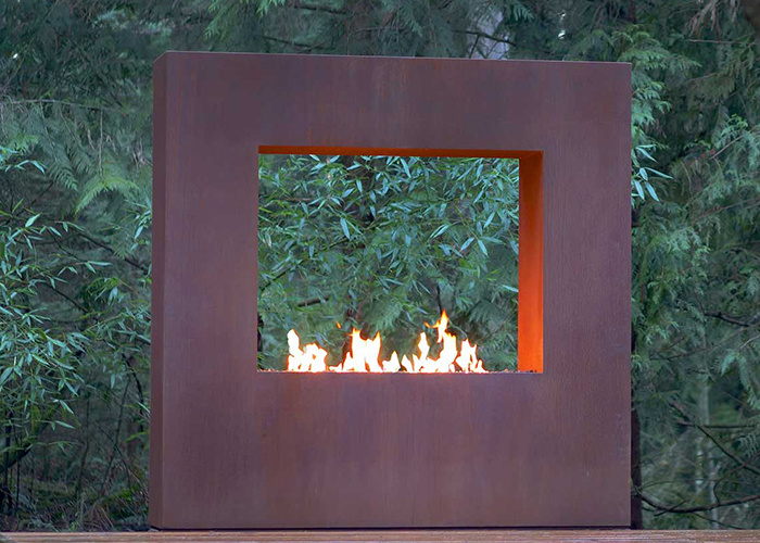 Corten Metal Fireplace Accessories/corten Steel Fireplace Table Outdoor