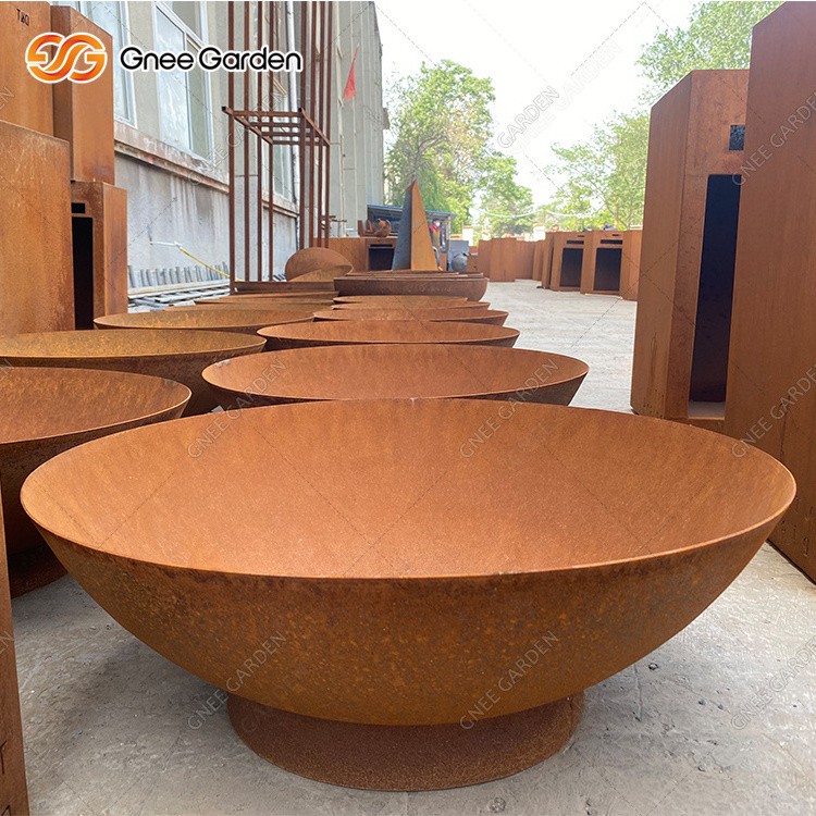 corten fire pit propane steel bowls for fire pits corten steel