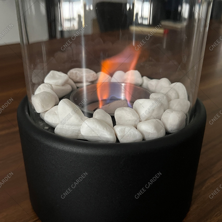 Tabletop Fire Pit Portable Alcohol Fireplace Bioethanol Ventless Table Top Fireplace Clean Burning Real Flame Table Fireplace