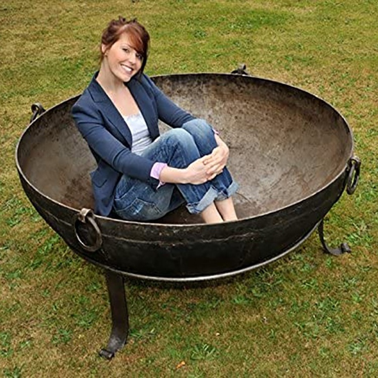 China Wood Burning 60-150cm Corten Steel carbon steel Metal Fire Bowl Outdoor Cauldron Fire Pit