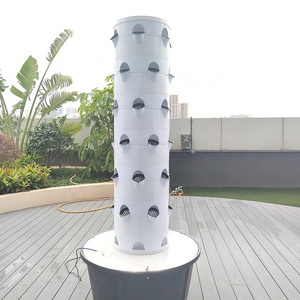 36plants Hydroponic Greenhouse Plant Vertical Tower Growing Systems Lettuce Plant Tower Plastic Tower 75*75*45cm 3 Months 155cm