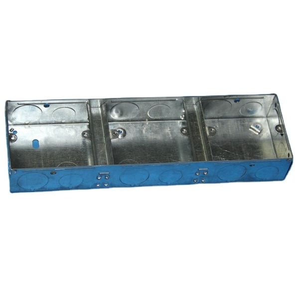 British Standard cable conduit outlet box switch and sockout metal box electrical GI Modular Box