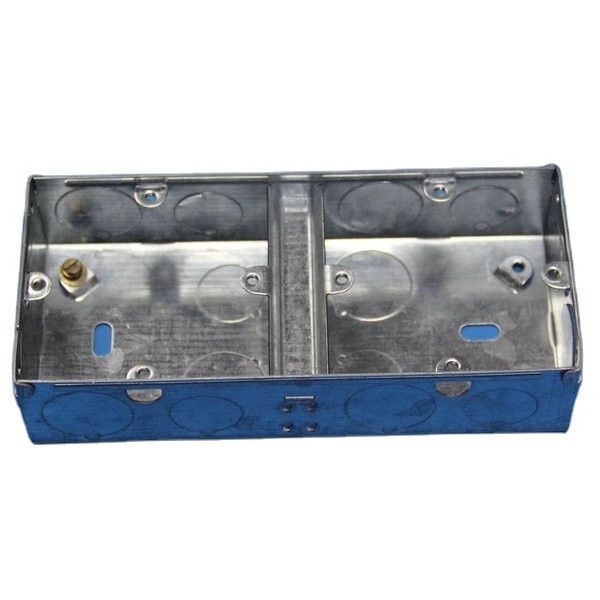 British Standard cable conduit outlet box switch and sockout metal box electrical GI Modular Box