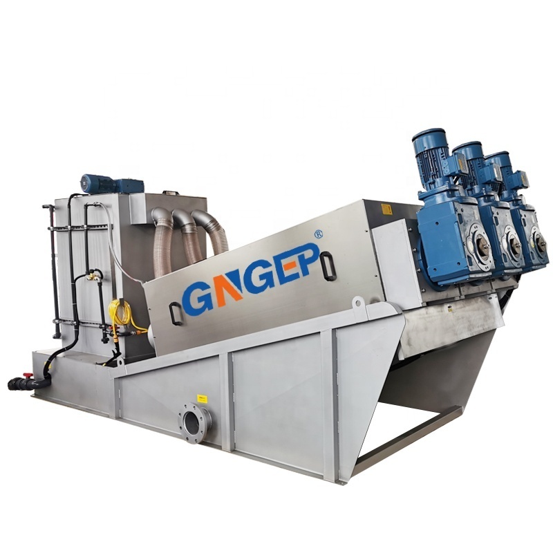 Best Selling Multi-plate Sludge Dewatering Machine Screw Press and Automatic Sludge Dewatering Equipment Sewage Treatment System