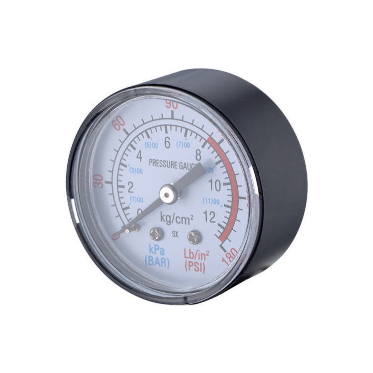 8bar Y40 1/8 Plastic Case Back Mount General Pressure Gauge for Pipeline manometer Air compressor part