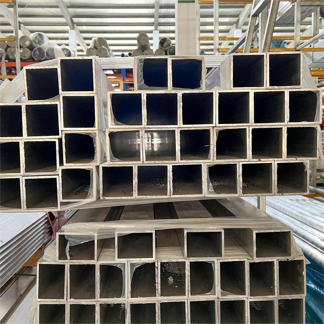 High Quality Square Aluminium Extruded Profile Pipe Rectangular Aluminium Tube Pipe