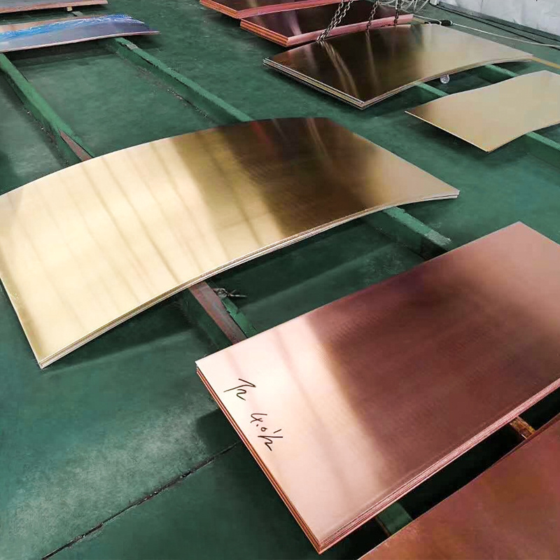 C21000 C2100 CuZn5 C51000 3mm 6mm Thick Bronze Metal Pure Brass Plate Red Copper Hard Sheet C63000 C2200 C22000 CuZn10