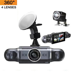 360 Degrees Panoramic 4 Lens Dash Cam 3-Inch FHD 1080P IPS Screen 4 Channel Video Recorder Night Vision 4 Split Screen DashCam