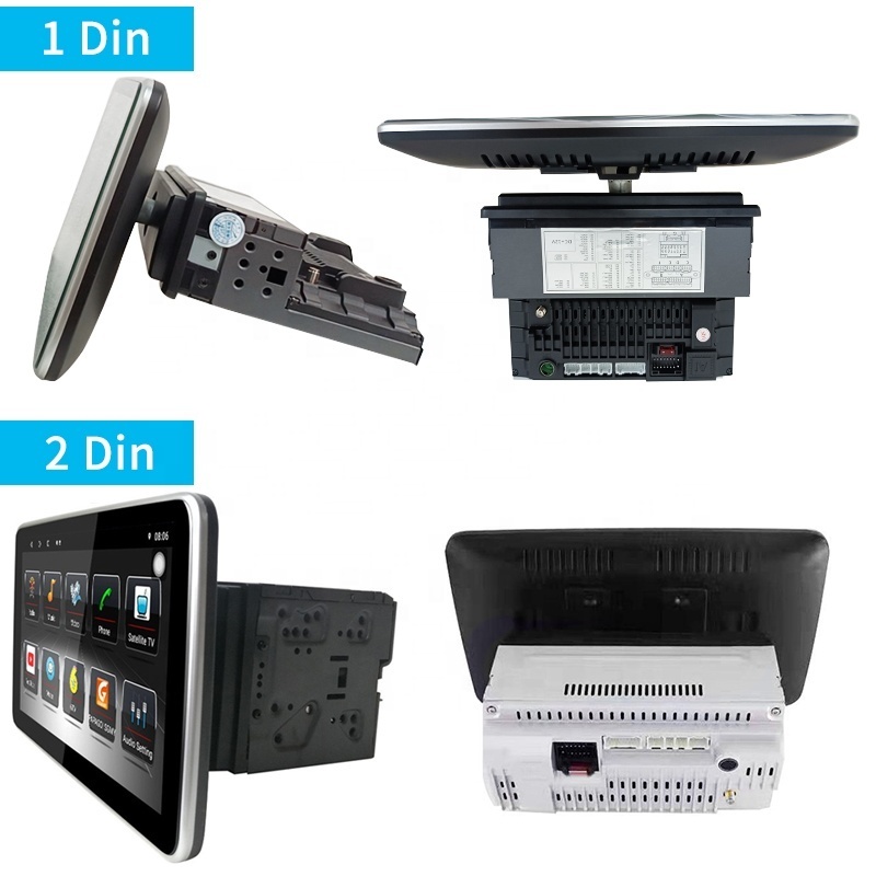 1 Din Android 10 Inch Touch Screen Universal Car Radio Stereo Player GPS Adjustable Dashboard Placement TV Radio Tuner