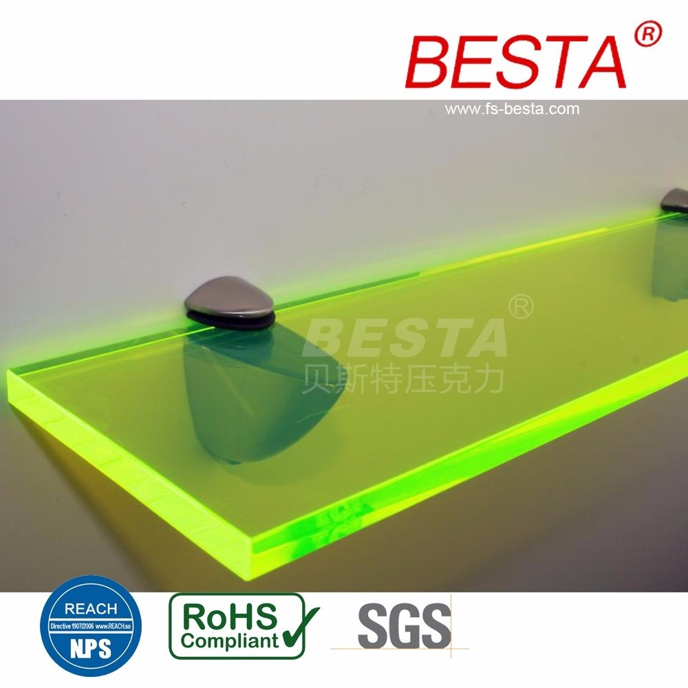 Cast Acrylic Sheet Fluorescent Glossy Neon acrylic shapes Plastic Sheet light diffuser sheet For Led Sign