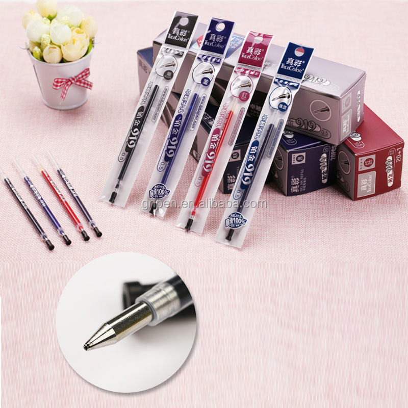 Signature gel pen large capacity 0.5mm stainless steel tip gel pen refill