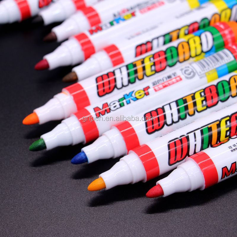 High quality 12 Colors Erasable whiteboard marker set